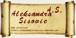 Aleksandra Šišović vizit kartica